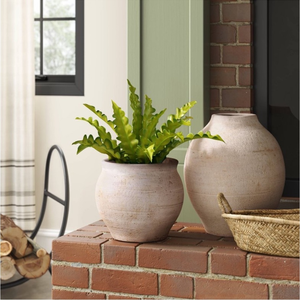 Threshold Ceramic Rustic artisan Planter - Picture 2 of 7